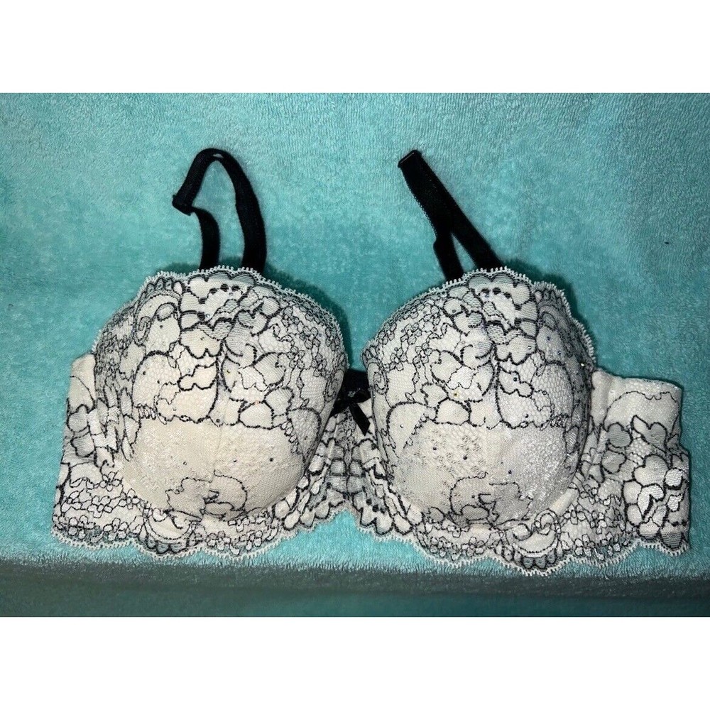 Victoria’s Secret dream angels multi-way lace rhinestone cream/white bra w/ 34B
